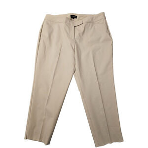 TALBOTS Womens Heritage Tapered Leg Stretch Chino Pants Tan Size 18W Petite